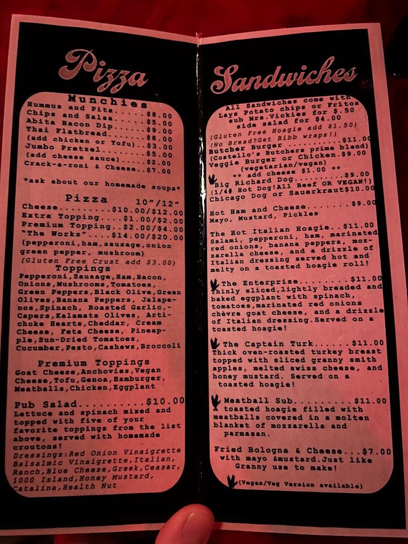 Elbow Room Menu image 1